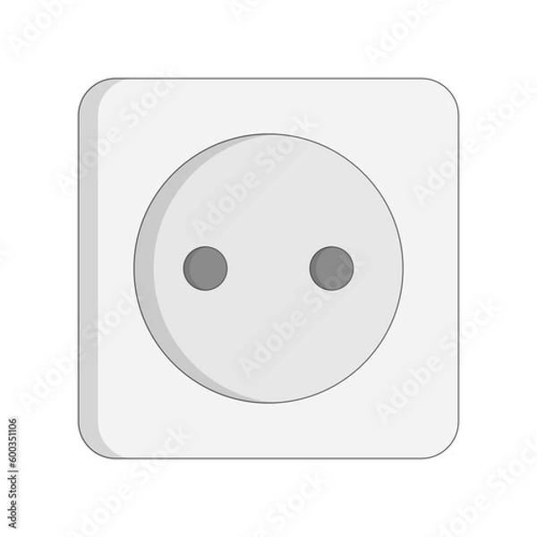 Fototapeta Flat design type C socket icon. Vector.