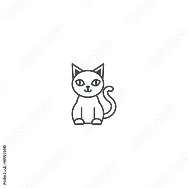 Fototapeta cat icon with black color