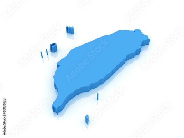 Fototapeta 3d Taiwan map