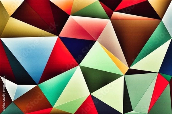 Obraz Colorful triangles pattern with a rough texture background. Background texture wall and have copy space for text. Picture for creative wallpaper or design art work.
