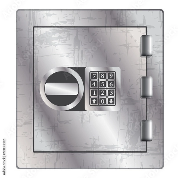 Obraz Metallic safe for storage of valuables.
