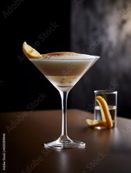 Fototapeta Cocktail on a minimalistic background. Minimalistic style