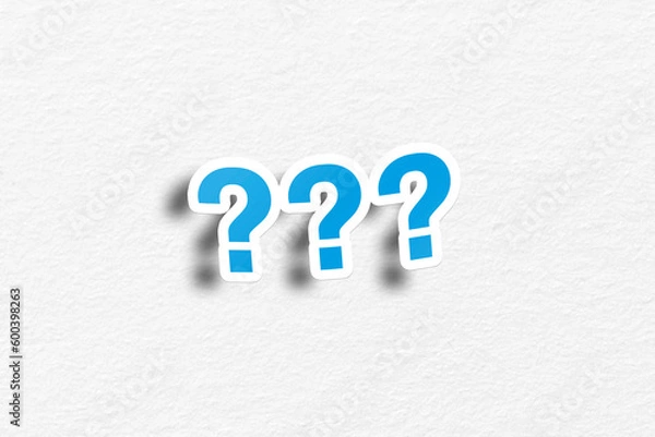 Fototapeta Question mark design on white background