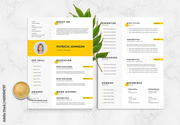 Fototapeta Resume Template