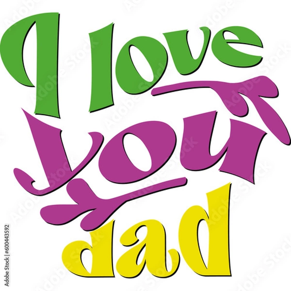 Obraz Retro keychain Father's Day T-shirt Design, Vector