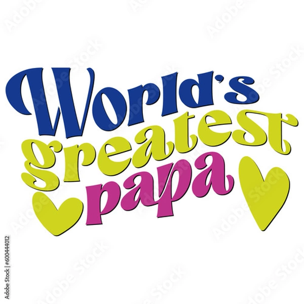 Obraz Retro keychain Father's Day T-shirt Design, Vector