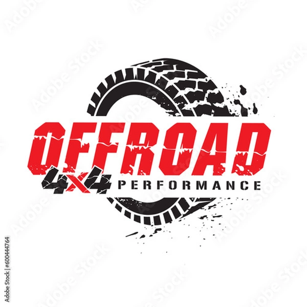 Obraz Offroad car logo vector illustration. Design for logos, posters, stickers, t-shirts