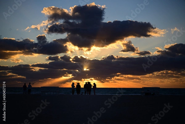 Obraz Sunset South Beach Miami