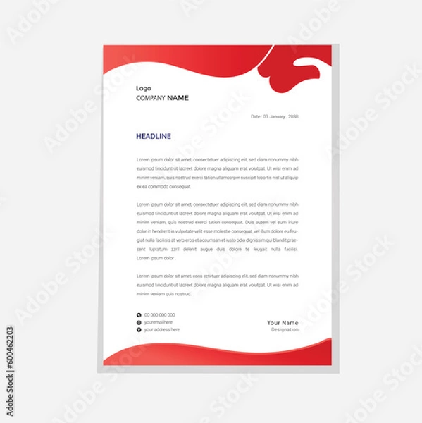 Fototapeta letterhead flyer design template