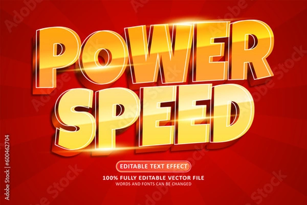 Obraz Power speed 3d editable text effect