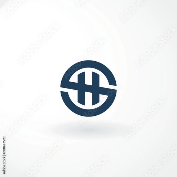 Obraz Vector Logo - Combination Letter H and S Customized