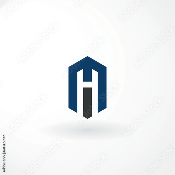 Obraz Vector Logo - Combination Letter M and H Customized