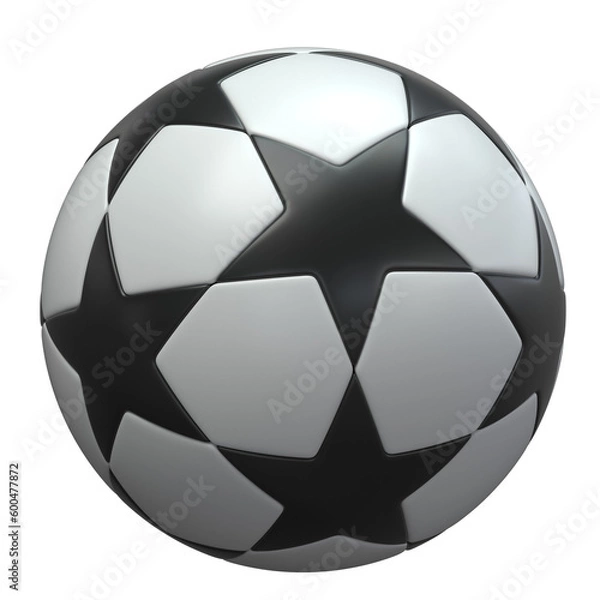 Obraz Football - soccer ball with star pattern isolated on white