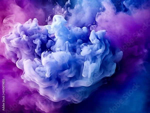 Obraz Blue and purple smoke background