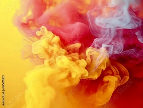 Obraz Red and orange smoke background