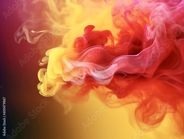 Obraz Red and orange smoke background