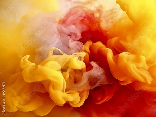 Fototapeta Red and orange smoke background