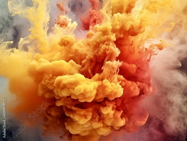 Fototapeta Red and orange smoke background