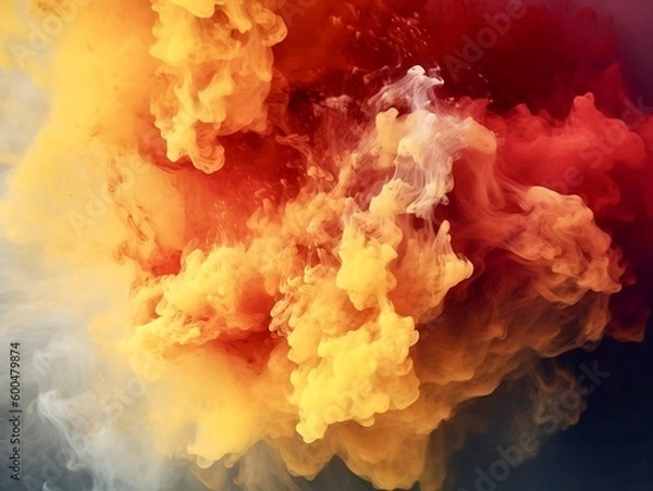 Obraz Red and orange smoke background