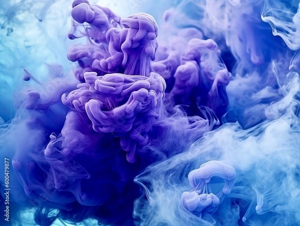 Obraz Blue and purple smoke background