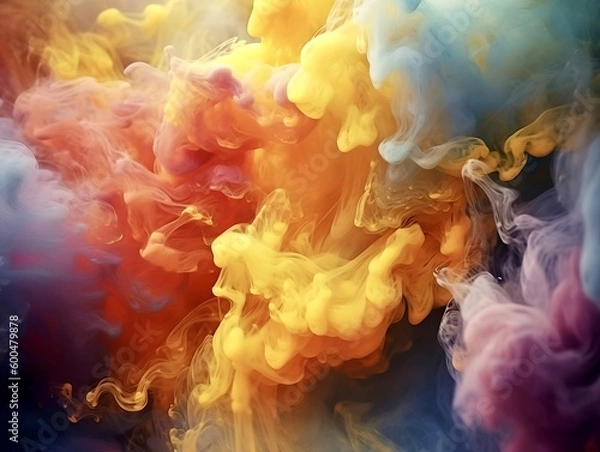 Obraz Red and orange smoke background