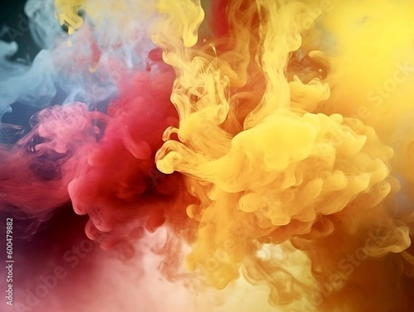 Obraz Red and orange smoke background