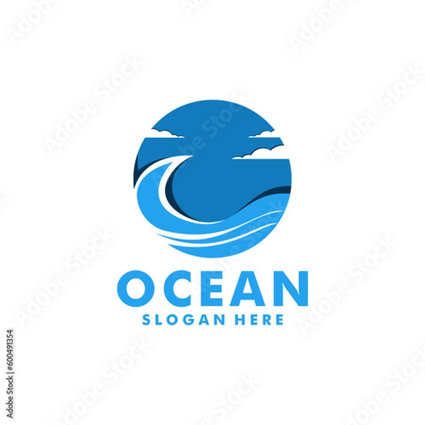 Fototapeta Ocean wave logo vector, sea waves logo , waves logo vector template 