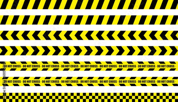 Fototapeta Police Line Barricade Tape vector DO NOT ENTER