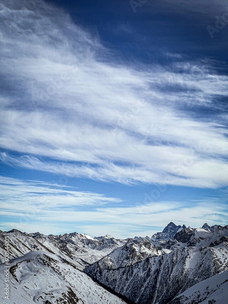 Fototapeta clouds over the mountains
