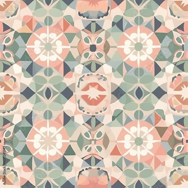 Fototapeta seamless geometric boho pattern