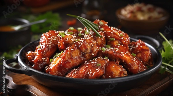 Obraz Korean fried chicken dish