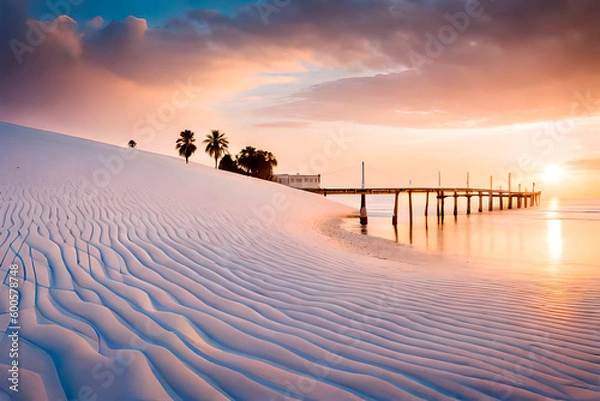 Obraz sunset in the desert