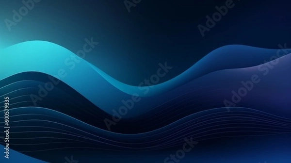 Fototapeta An abstract gradient background with shades of blue. Generative AI. 