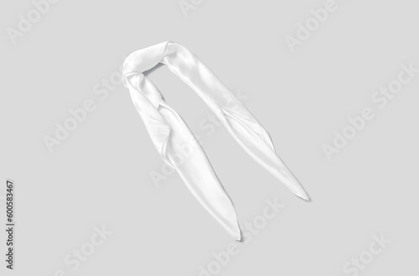 Fototapeta Blank pet bandana mockup template, 3D illustration, 3D rendering.