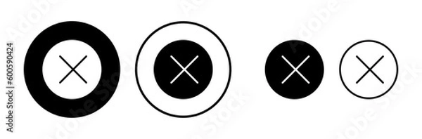 Fototapeta Close vector icon. Delete icon. remove, cancel, exit symbol.