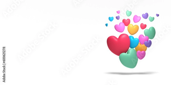 Fototapeta Illustration of a Heart, 3D render.