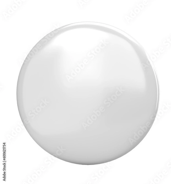 Obraz Blank Pin Badges Mockup Template. Souvenir magnet badge pin button. Round plastic pin, emblem, volunteer label. 3D rendering
