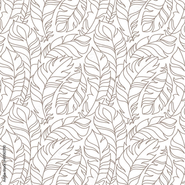 Fototapeta flying feathers seamless pattern