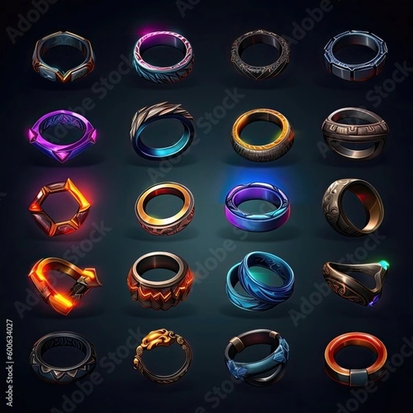 Fototapeta luxury ring circle game ai generated