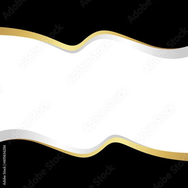 Obraz BLACK GOLD NEW DESIGN abstract background with wave