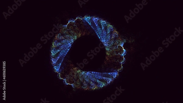 Fototapeta 3D rendering abstract circle light background