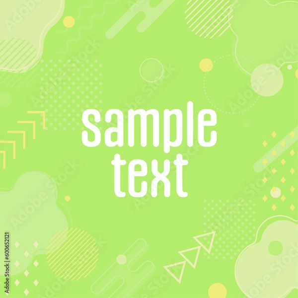 Fototapeta 背景イラスト_メンフィス_緑