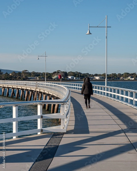 Obraz long jetty with person