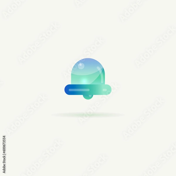 Obraz 3d glass vector icon.