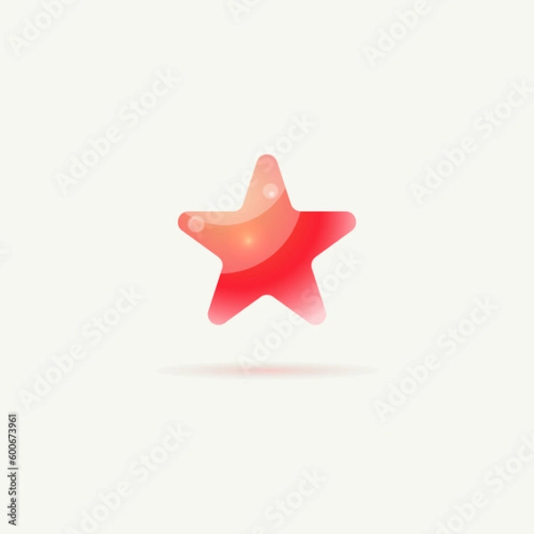 Obraz 3d glass vector icon.