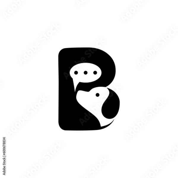 Obraz Letter B dog vector illustration
