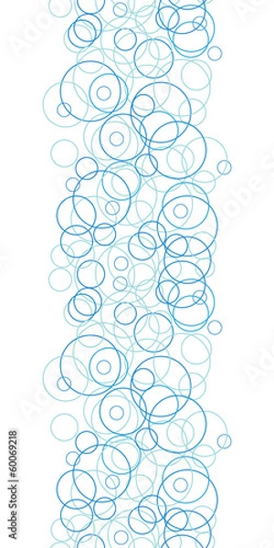 Obraz vector abstract blue circles vertical border seamless pattern