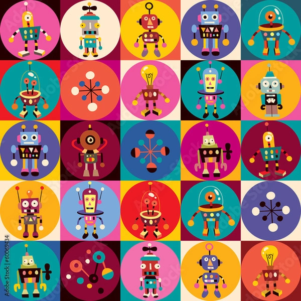 Fototapeta robots pattern