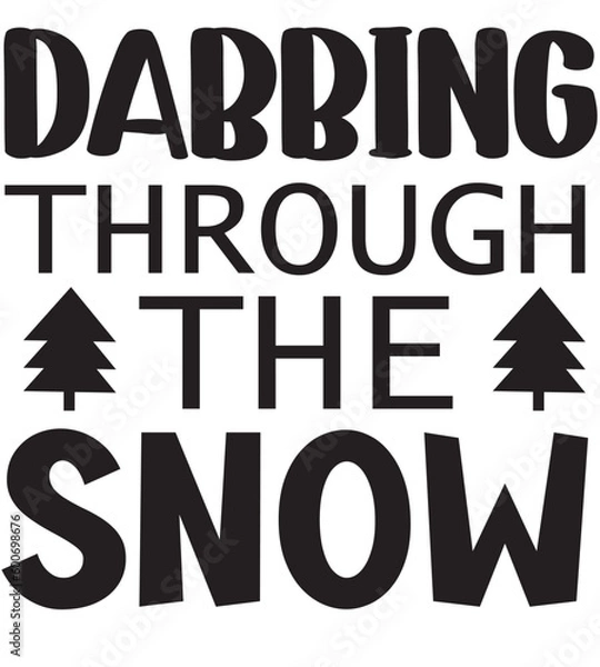 Fototapeta dabbing through the snow