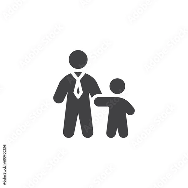 Fototapeta Single father vector icon